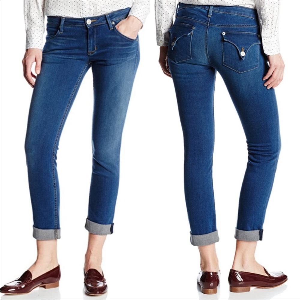Hudson Jeans Women's Blue Bacara Crop Straight Cuffed